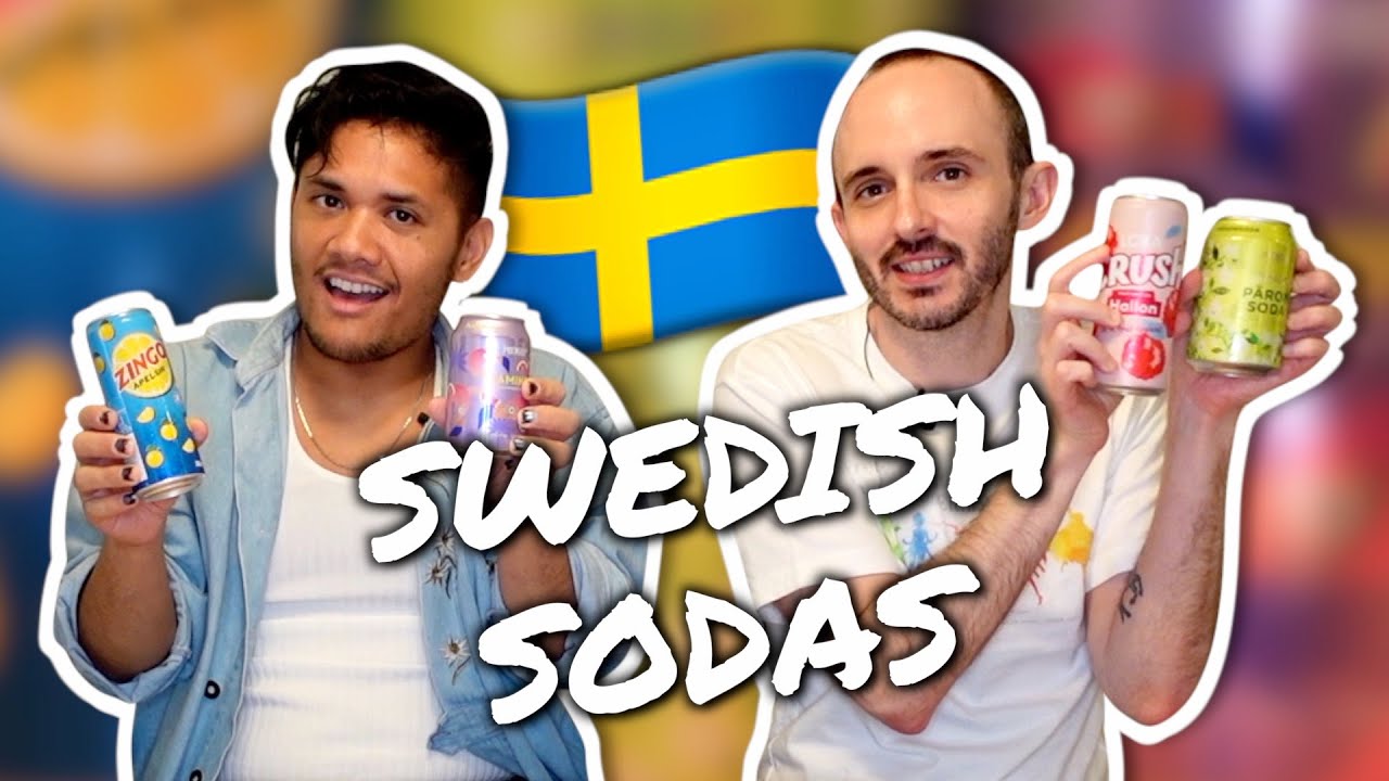 Americans Try Swedish Fruit Sodas 🇸🇪🍊🍋🍐 From Flamingo To Zingo
