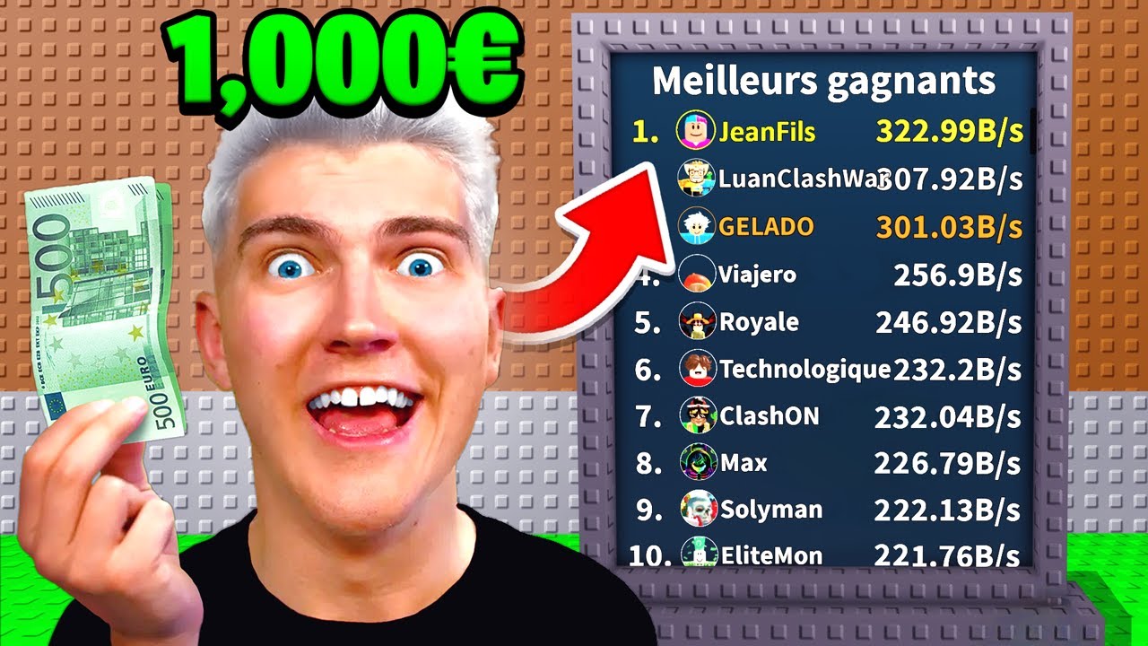 J'ai PAY&Eacute; 1.000&euro; pour &ecirc;tre dans le TOP MONDIAL sur Steal a Brainrot