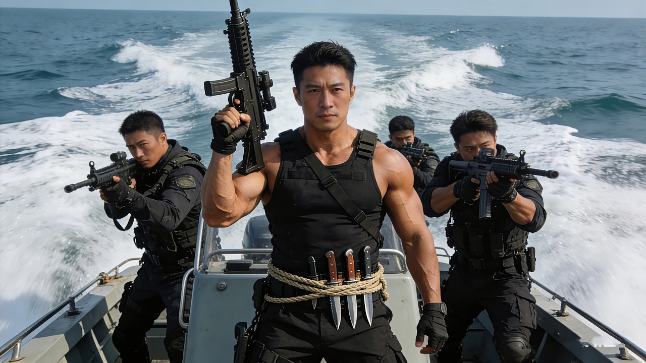 Commando Movie! Terrorists ambush with heavy weapons; special forces king erupts and wipes them out.