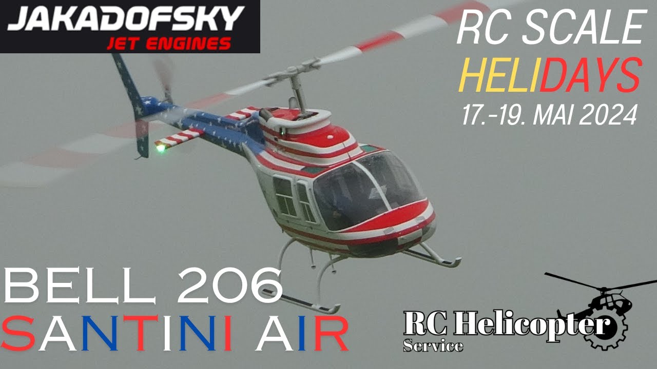 RC TURBINE BELL 206 JETRANGER SANTINI AIR (RC Scale Helicopter Show 2024)