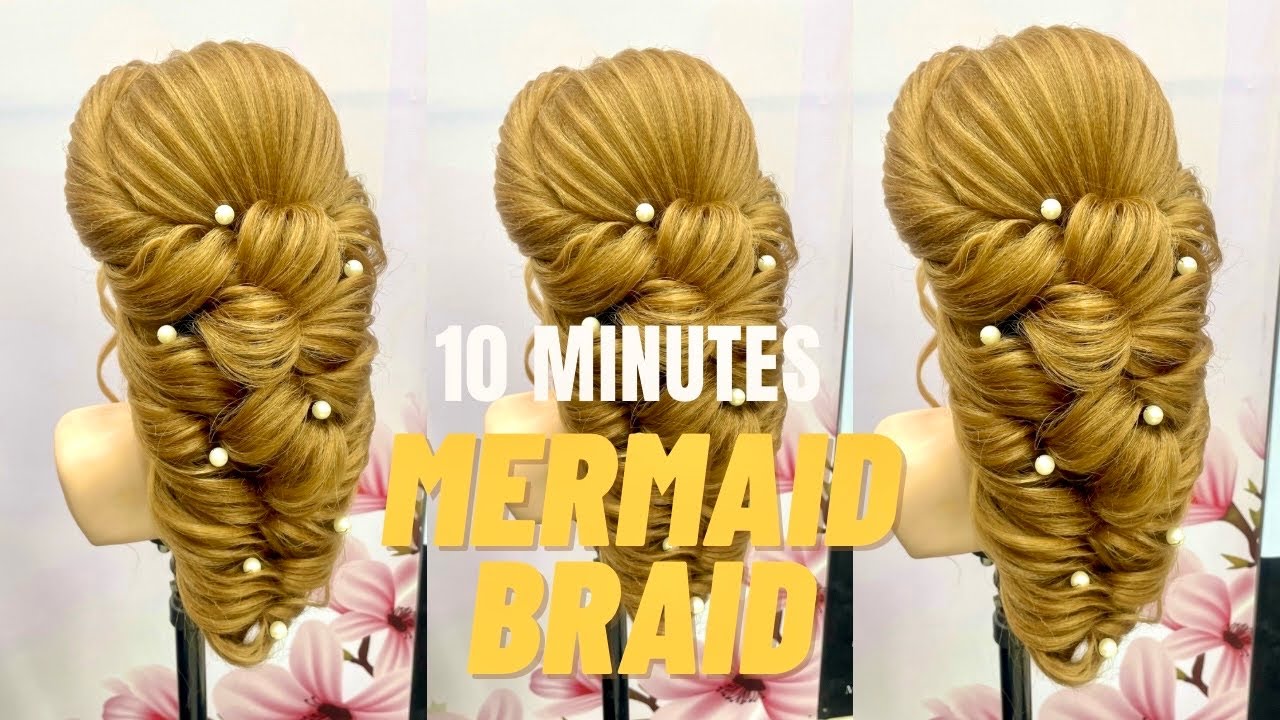 Easy New Braid Hairstyle for Wedding Day | Mermaid Braid Hairstyle