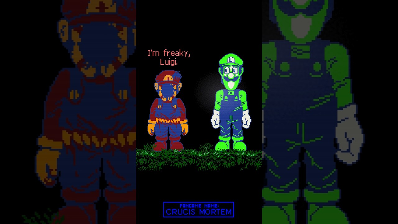Freaky Mario shows his hole to Luigi 💀