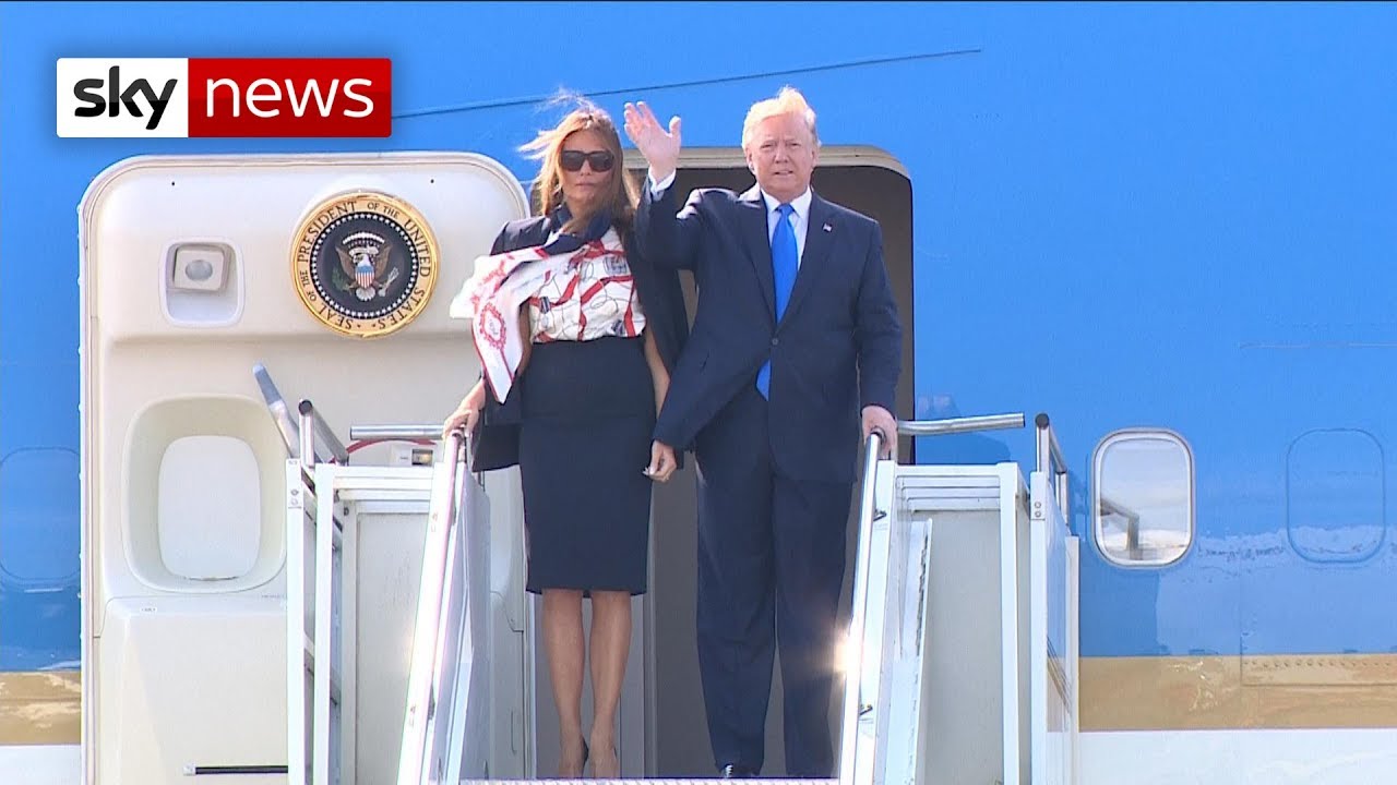 First pictures of President Trump in the UK