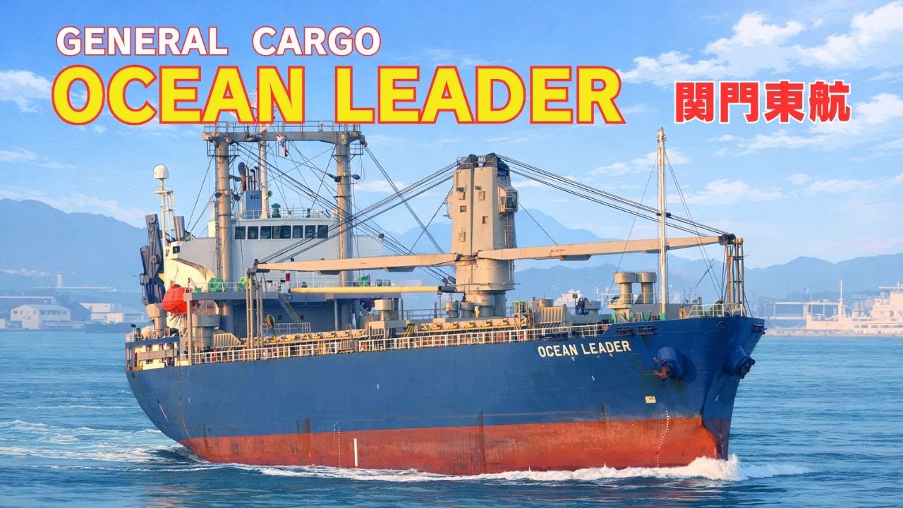 OCEAN LEADER - ランプウェイ付ゼネラルカーゴ関門東航 DUWON SHIPPING roro/general cargo