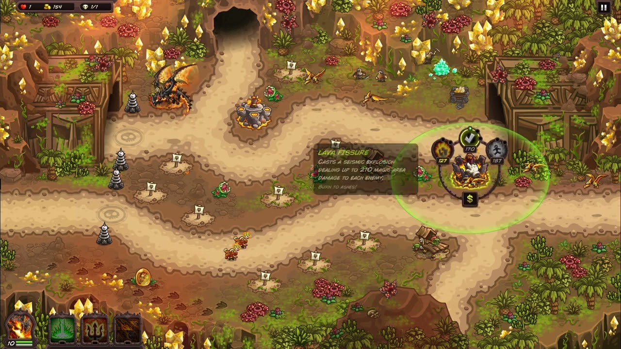 Kingdom Rush Vengeance Stage 30: Lost Passage (Iron Challenge)