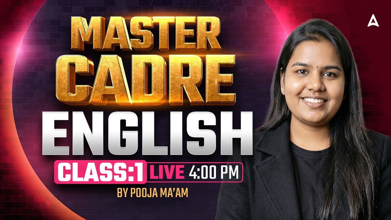 Master Cadre English Preparation 2026 | Master Cadre English MCQs Class By Pooja Ma'am