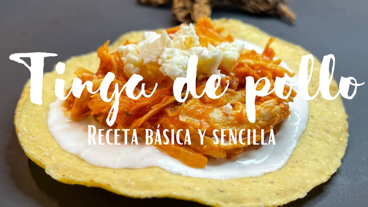 TINGA DE POLLO 🐤 RECETA BÁSICA Y SENCILLA 🧅