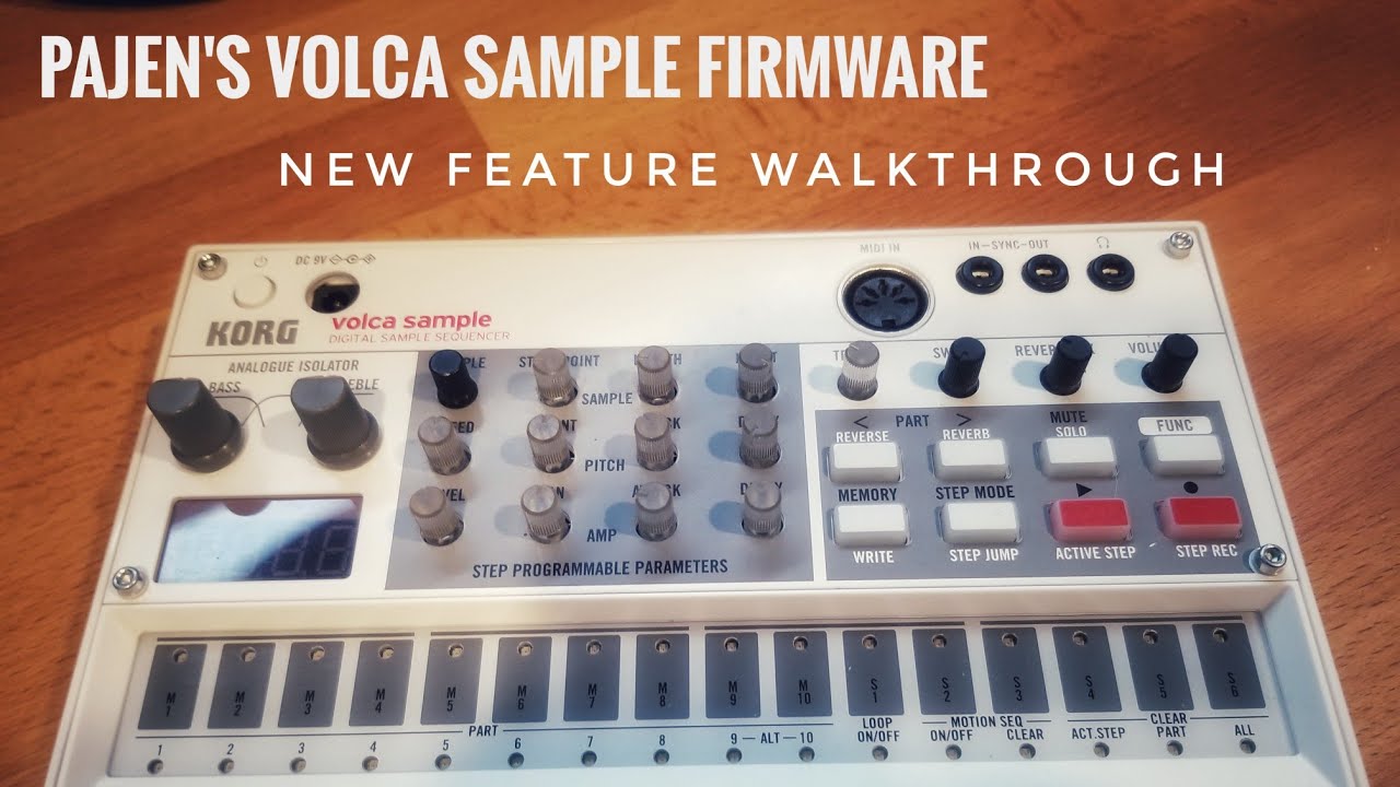 Pajen's Volca Sample Firmware(Beta 6), New Feature Walkthrough