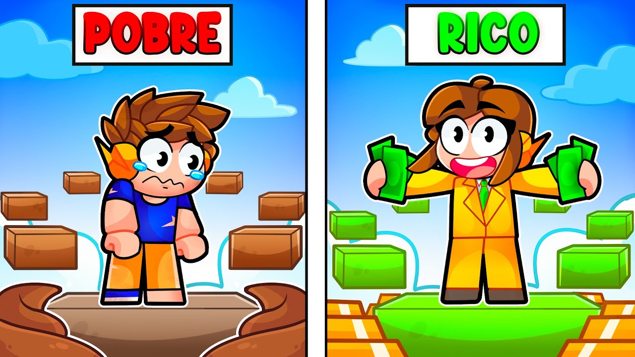 Parkour de RICO VS POBRE no ROBLOX!