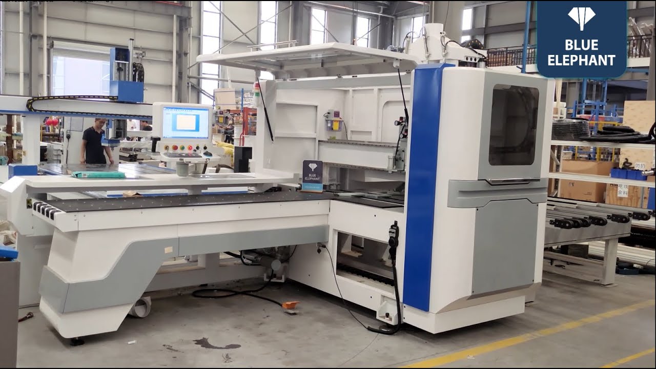 Blue Elephant six-sides hole drilling machine test video for Romanian customers