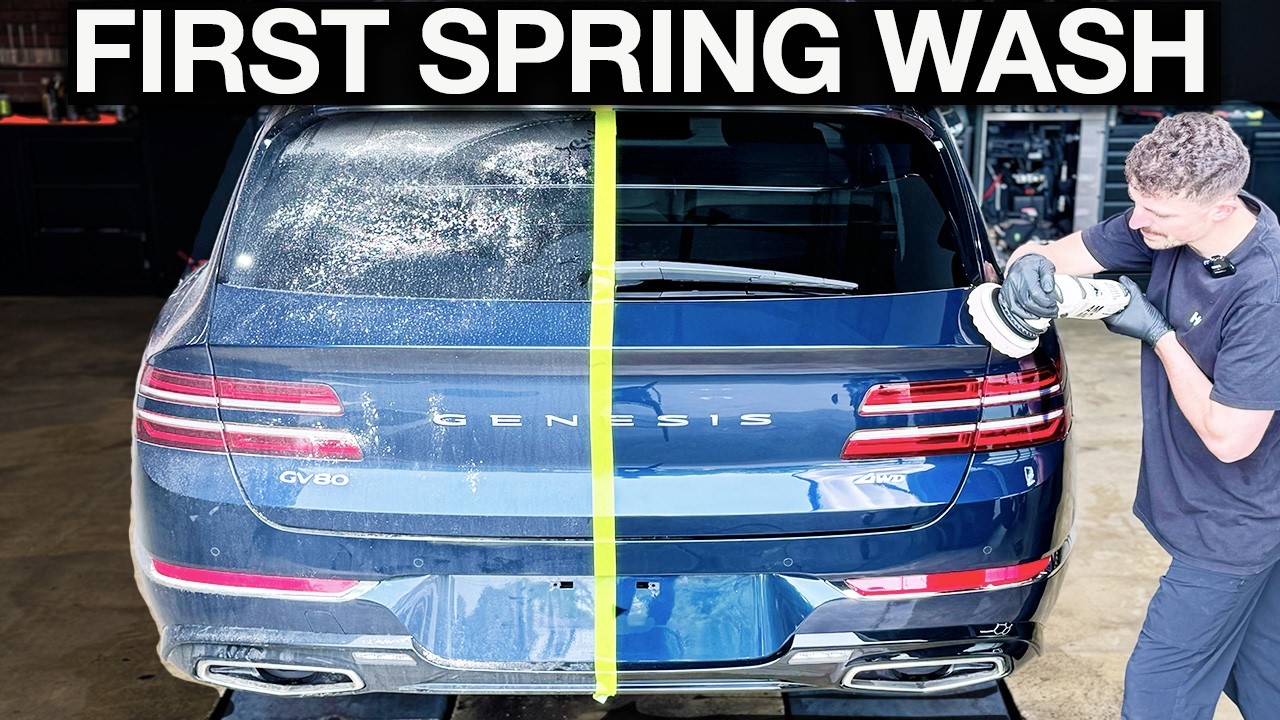 Dirty Genesis GV80 First Spring Wash! Satisfying Grimy Winter Deep Clean