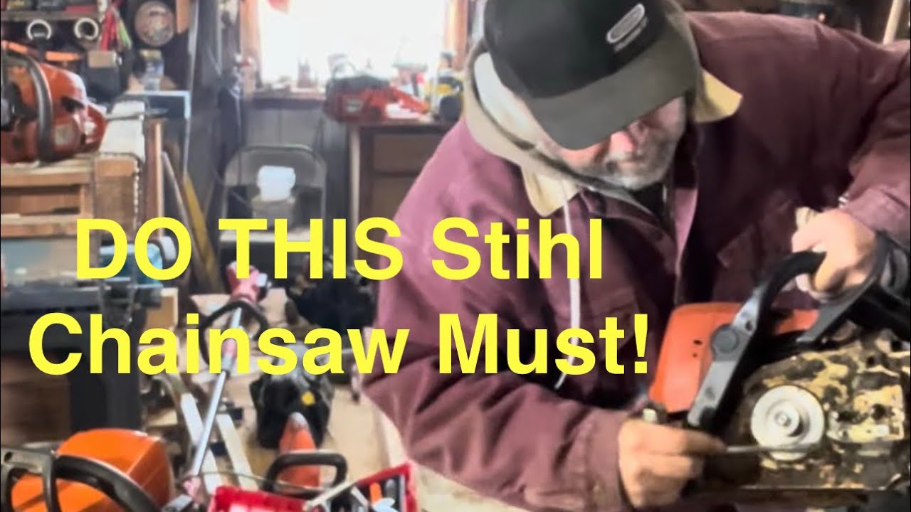 Техническое обслуживание шины и цепи бензопилы Stihl