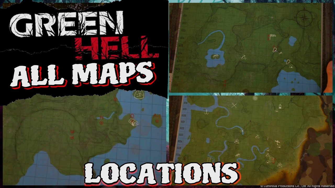 ALL MAPS LOCATIONS Green Hell for console's | story & survival mode
