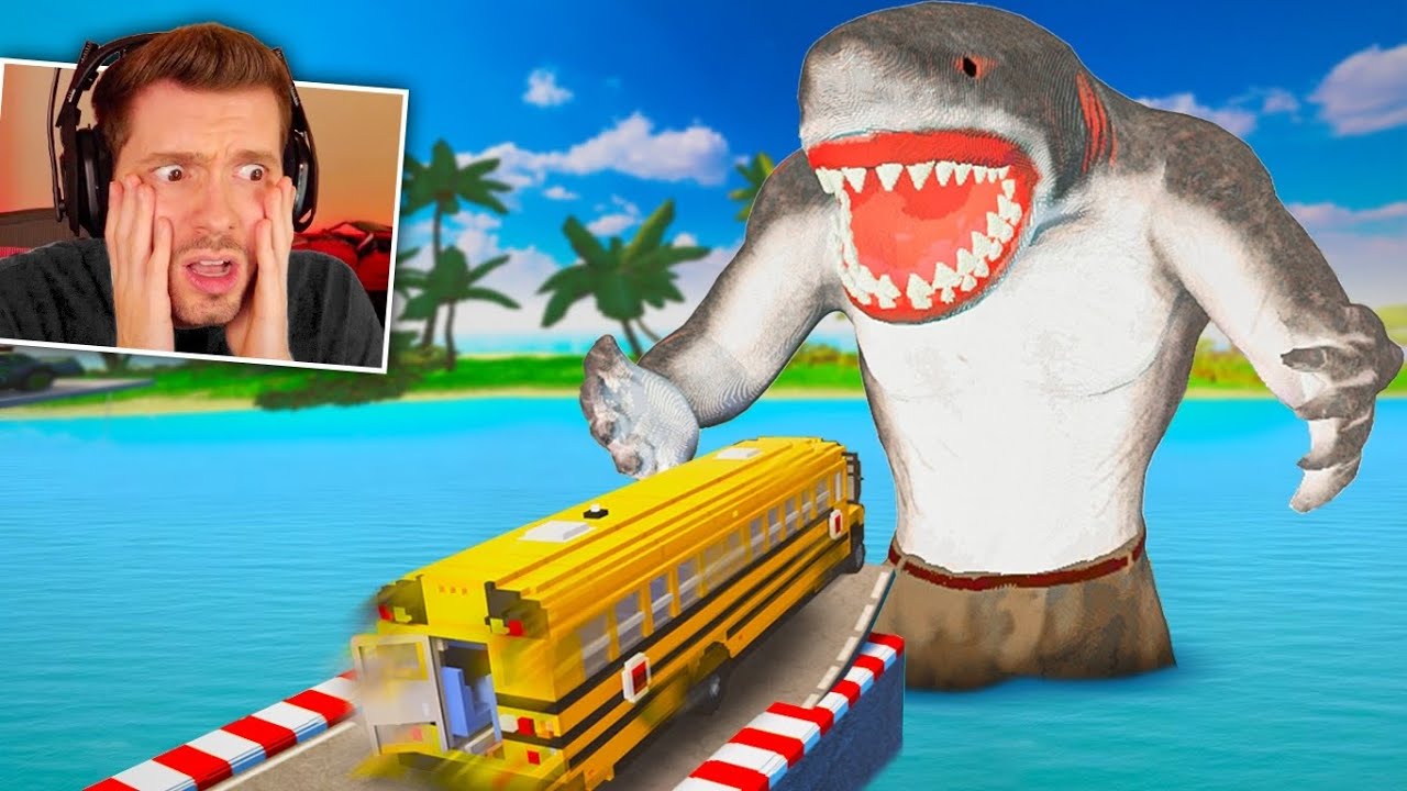 Carros vs MEGALODON monstro no Teardown Mods