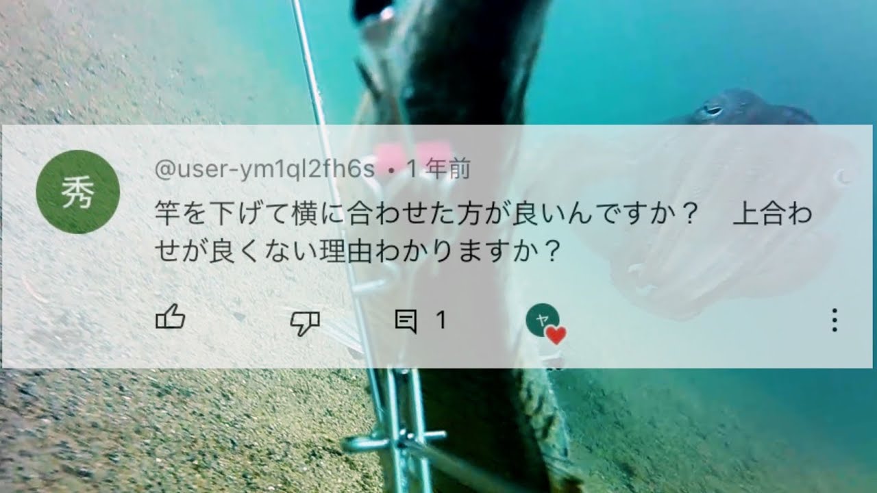 ヤエンの合わせは竿を下げるか、上げるかの話