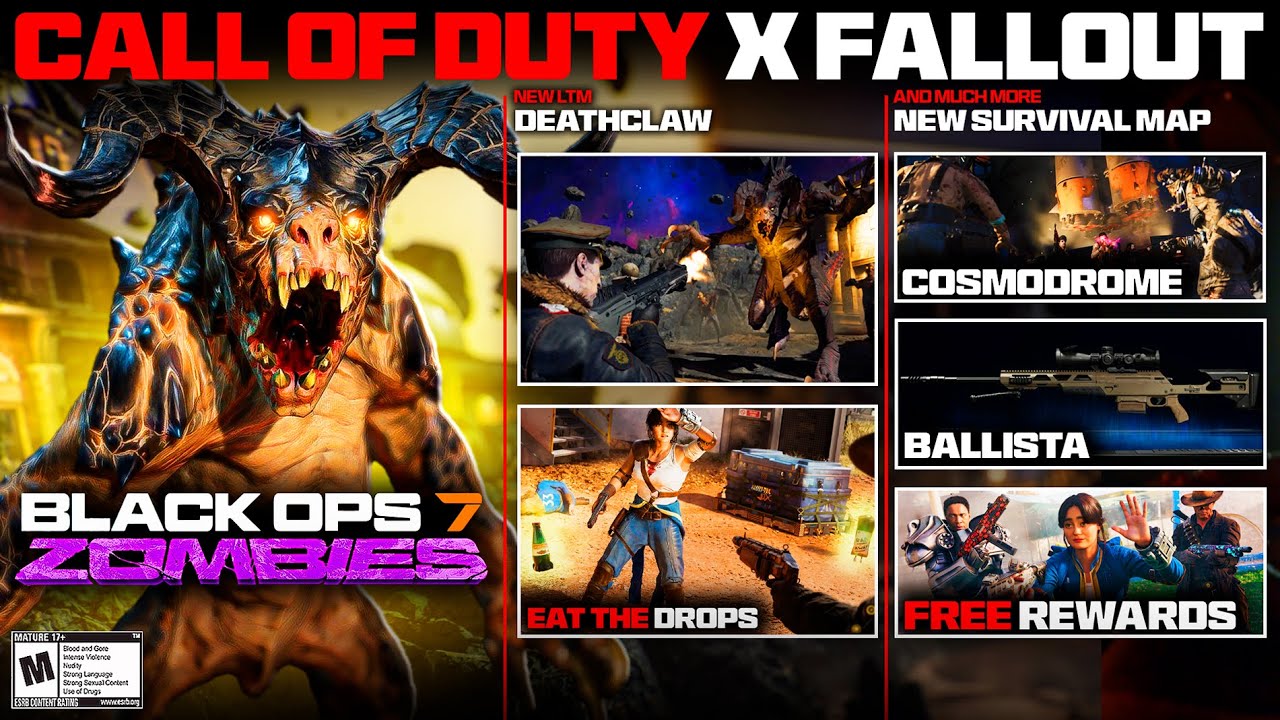 Новый режим зомби в Fallout COD с врагом Когтем смерти! Black Ops 7 Fallout x COD Collab Season 1...