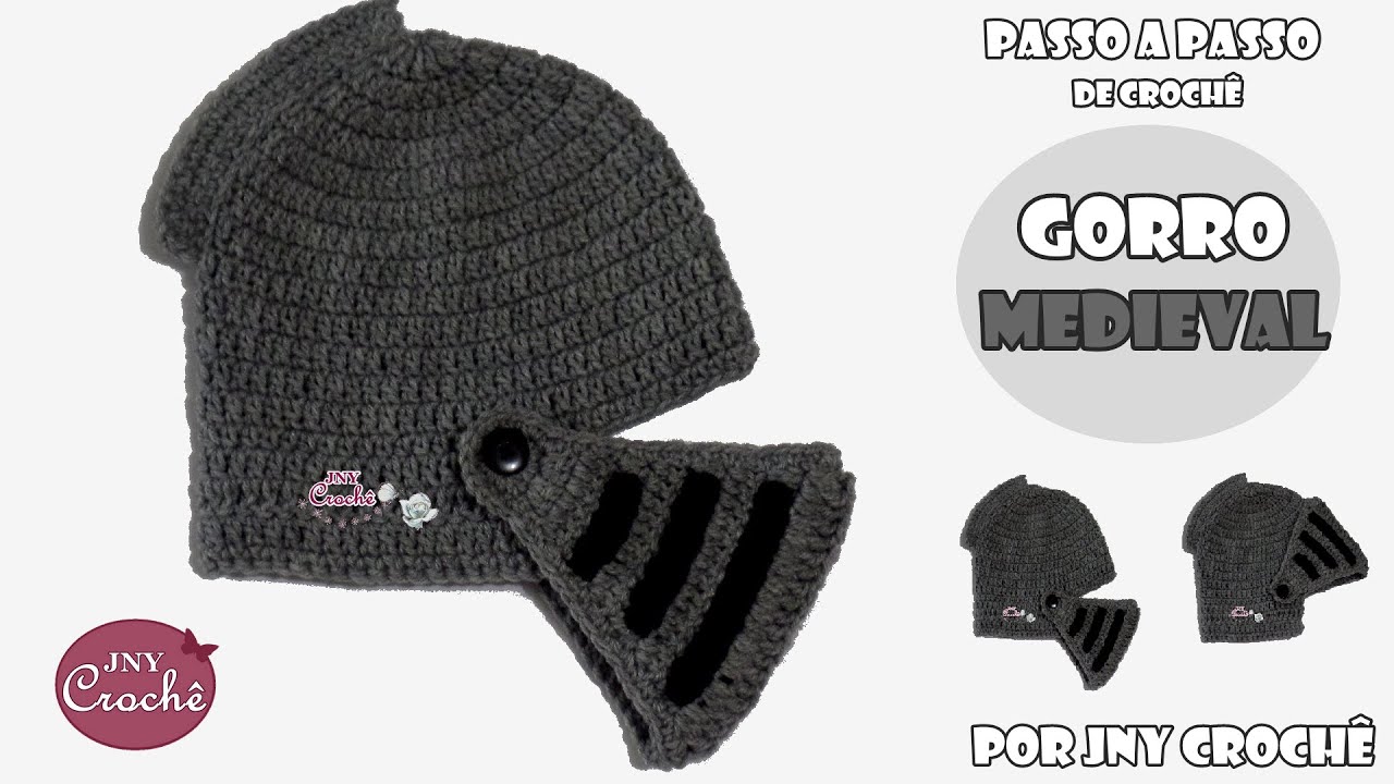 Gorro de crochê | Medieval - parte 1 - JNY Crochê