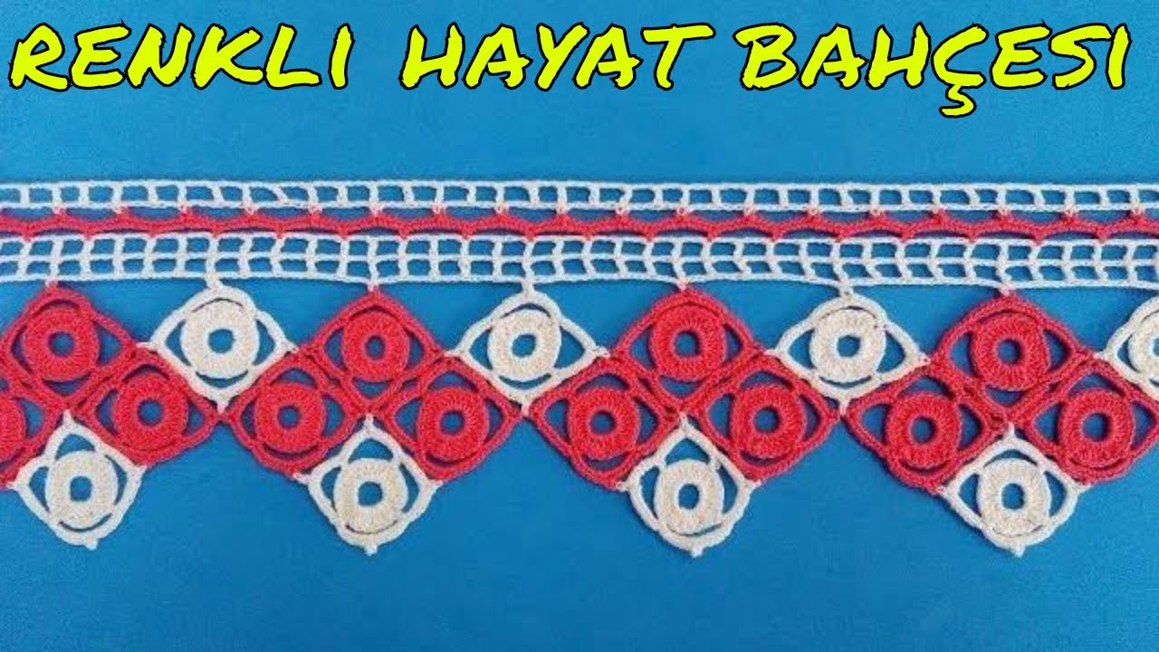 Çeyizlik Dantel Havlu Kenarı  Modeli -  Anlatımlı Yapılışı -  Örgü Dantel Oya El İşi