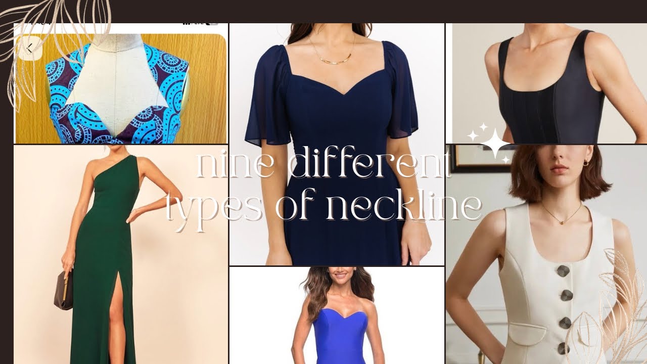 HOW TO MAKE NINE DIFFERENT TYPES OF NECKLINE (diy)