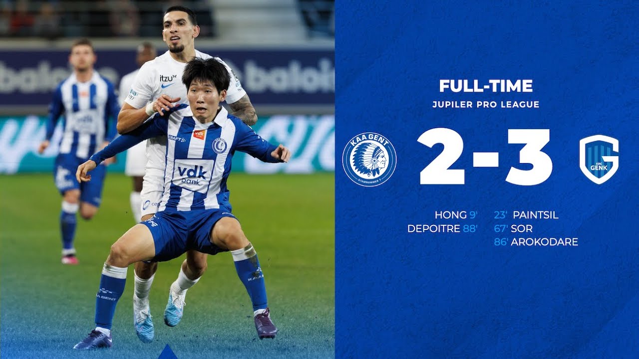 🎬 KAA Gent - KRC Genk: 2-3 (MD24 JPL)