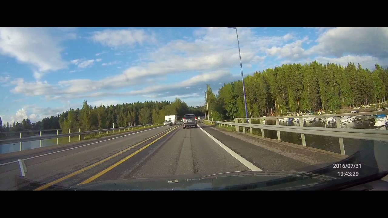 Part of driving from Tampere to Oulu, Finland