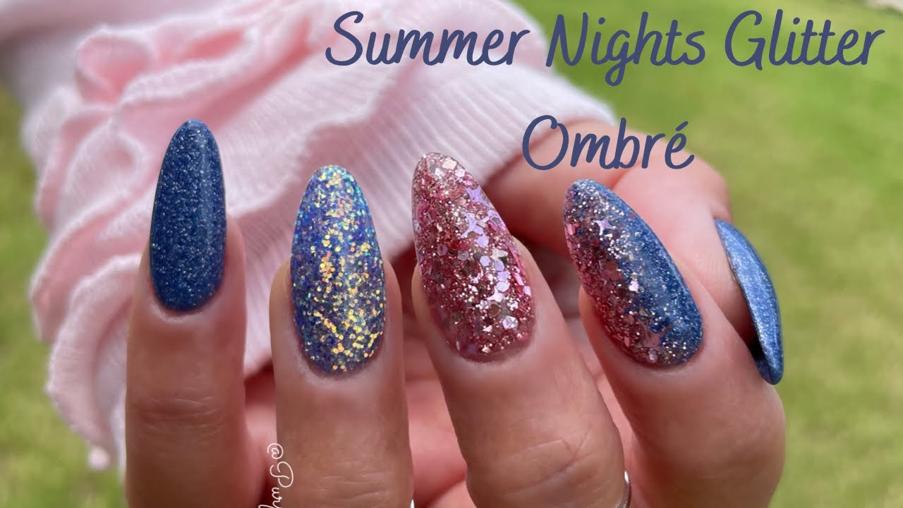 Summer Nights Dip Powder Glitter Ombré | CN Designer Dips Dip Liquids First Impressions