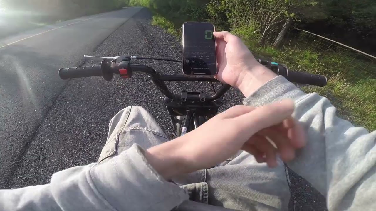 Top speed of a 100cc 4-stroke mini bike (drift hero)