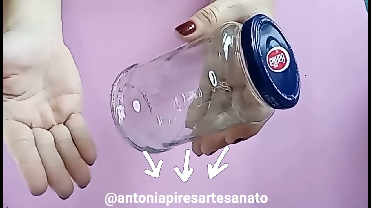DIY Ideia Linda com Pote de Vidro- ENCANTADOR