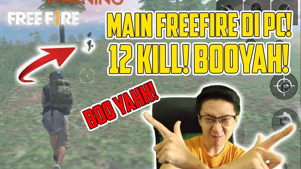 Freefire Indonesia - 12 Kill GILAA Ngak TUHH! Main di PC Langsung Auto BOOYAH!
