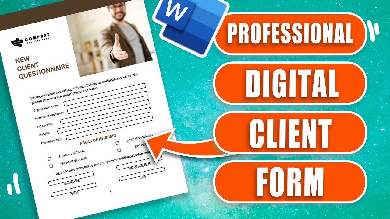 Как создать профессиональную заполняемую форму для клиента в Microsoft Word (очень просто)