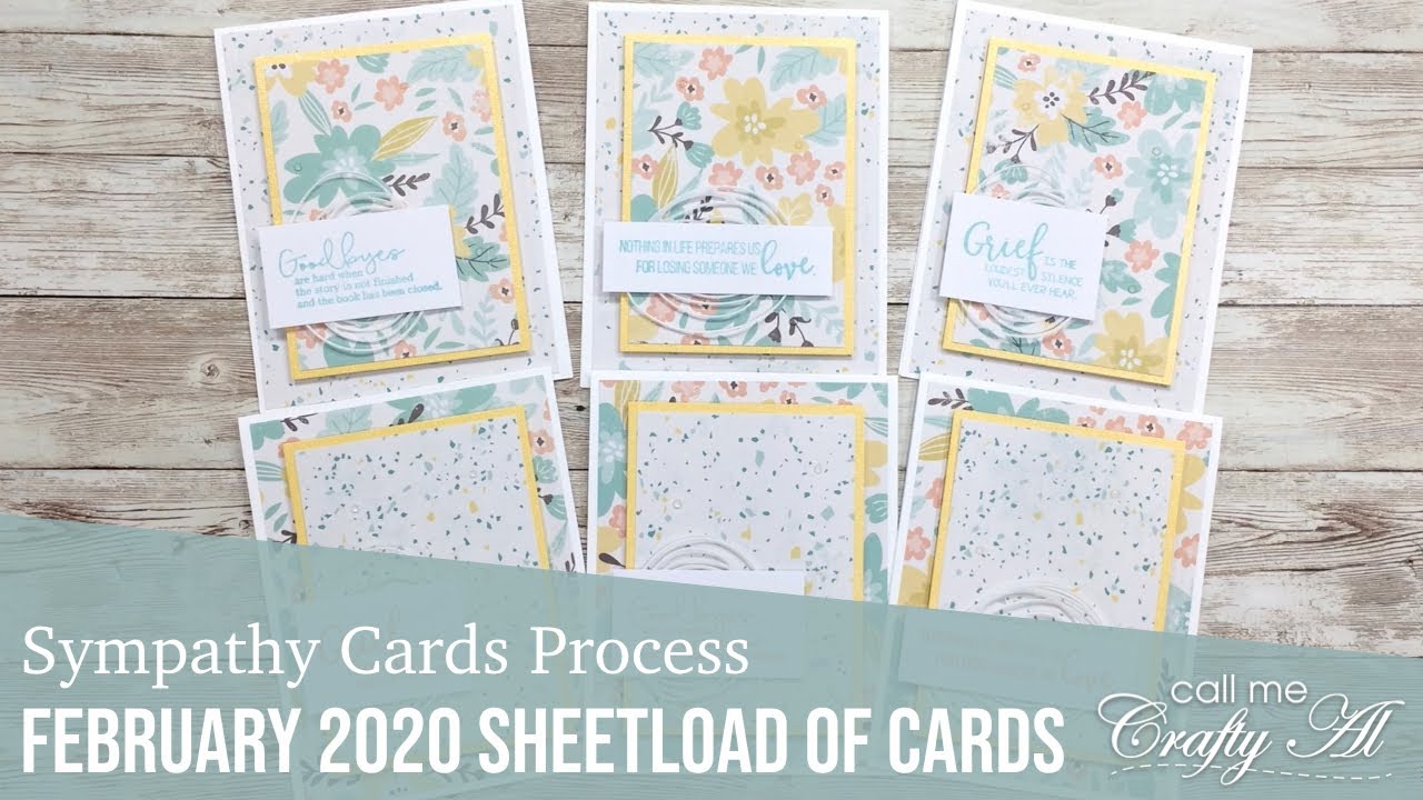 A SheetLoad of Sympathy Cards | February 2020 SheetLoad of Cards | Process Video