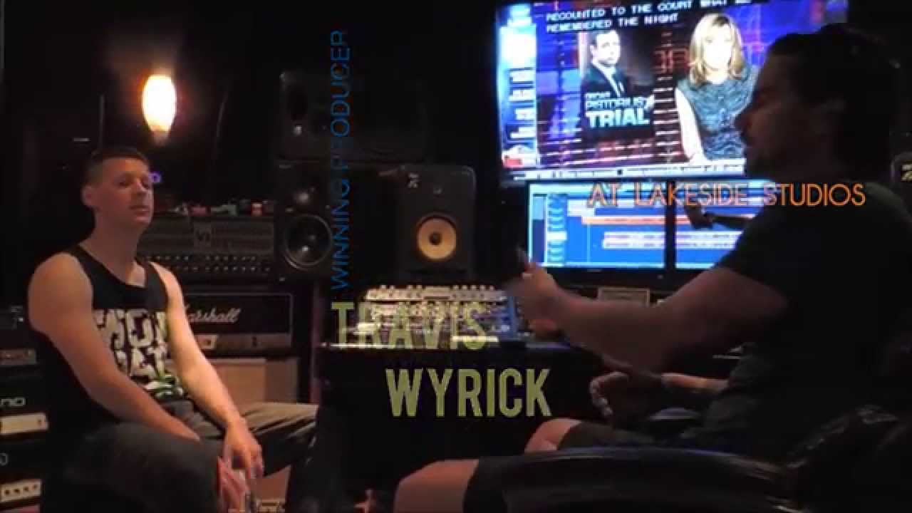 Aaron Ray in the studio with Travis Wyrick