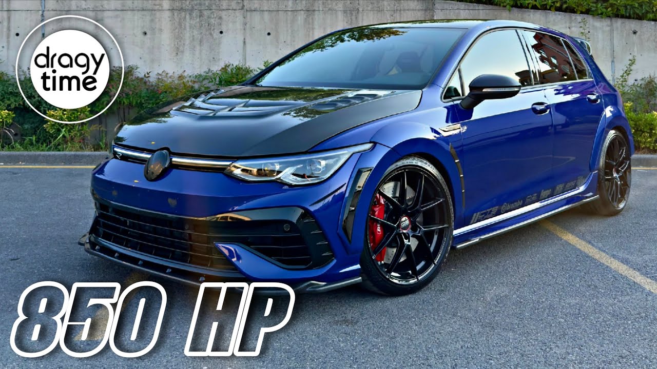 850 HP VW Golf 8 R | EA888 Engine | G35-900 Turbo | Extreme fast acceleration from 100-200 Km/h 