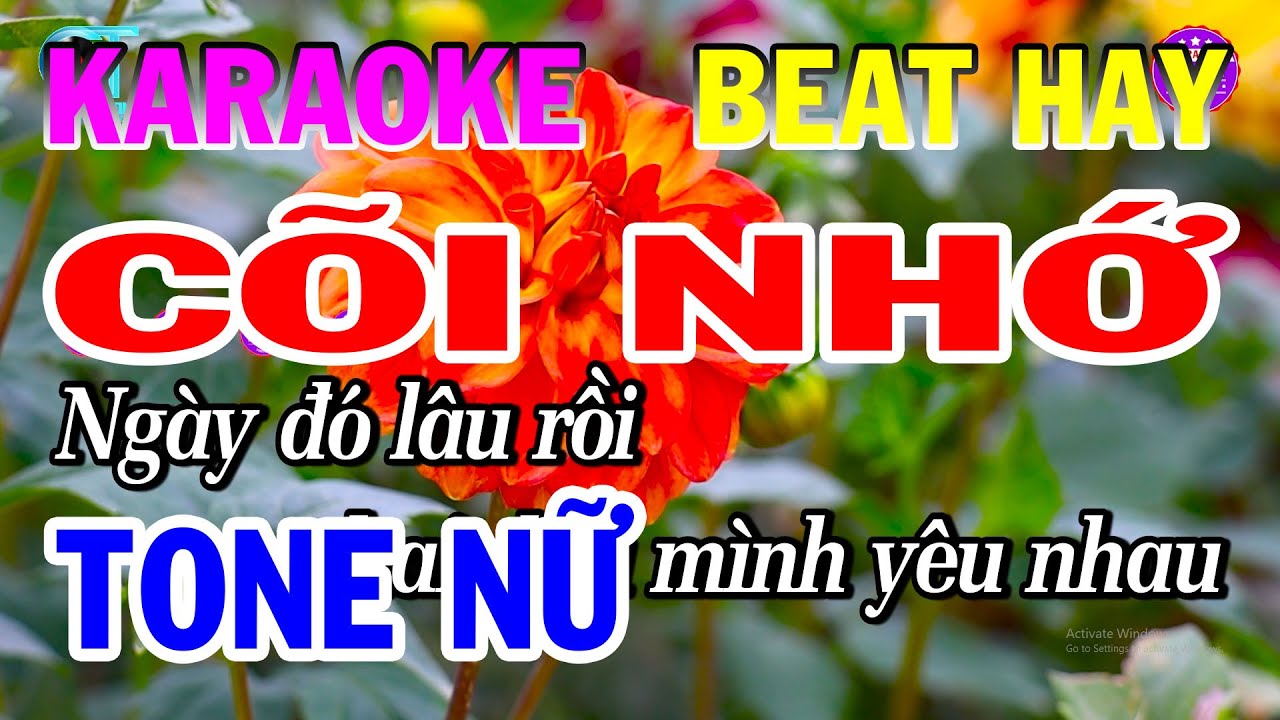 Karaoke Cõi Nhớ Tone Nữ Nhạc Beat Hay Dễ Hát