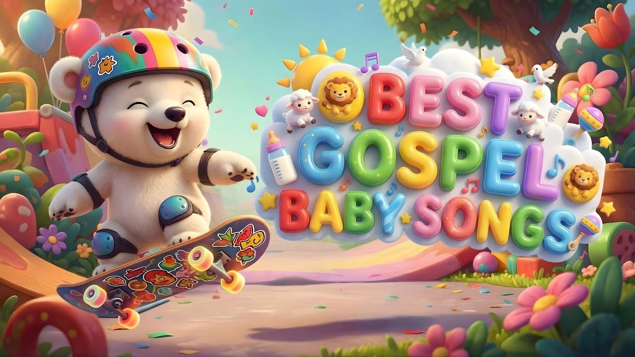 Joyful Gospel Baby Music 🎵 Best Songs with Cute White Bear | Happy with Jesus
