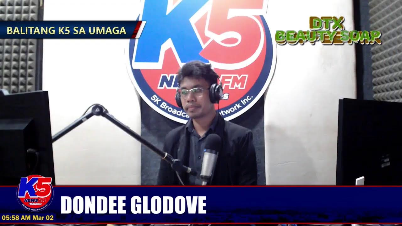 K5 News FM Bayawan Digital News Live Stream | Balitang K5 sa Umaga hosted by Dondee Glodove