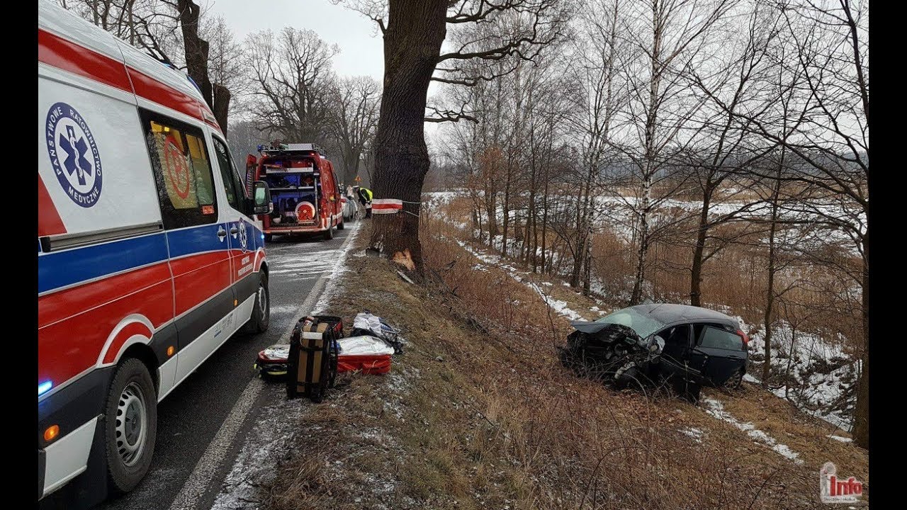 Groźny wypadek w Chybiu / LPR w akcji  - 23.02.2018 r.