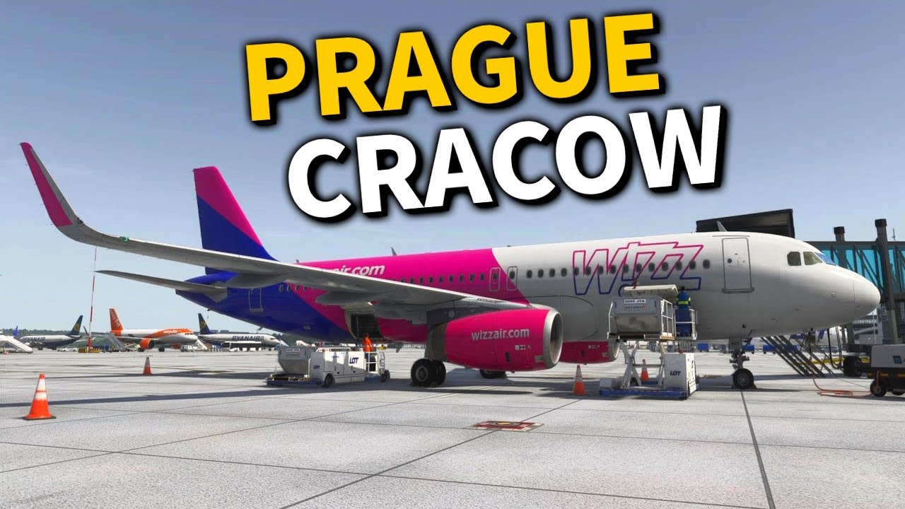 WIZZ AIR Airbus A320 Flight from Prague to Kraków! ✈️🔥 | MSFS2024