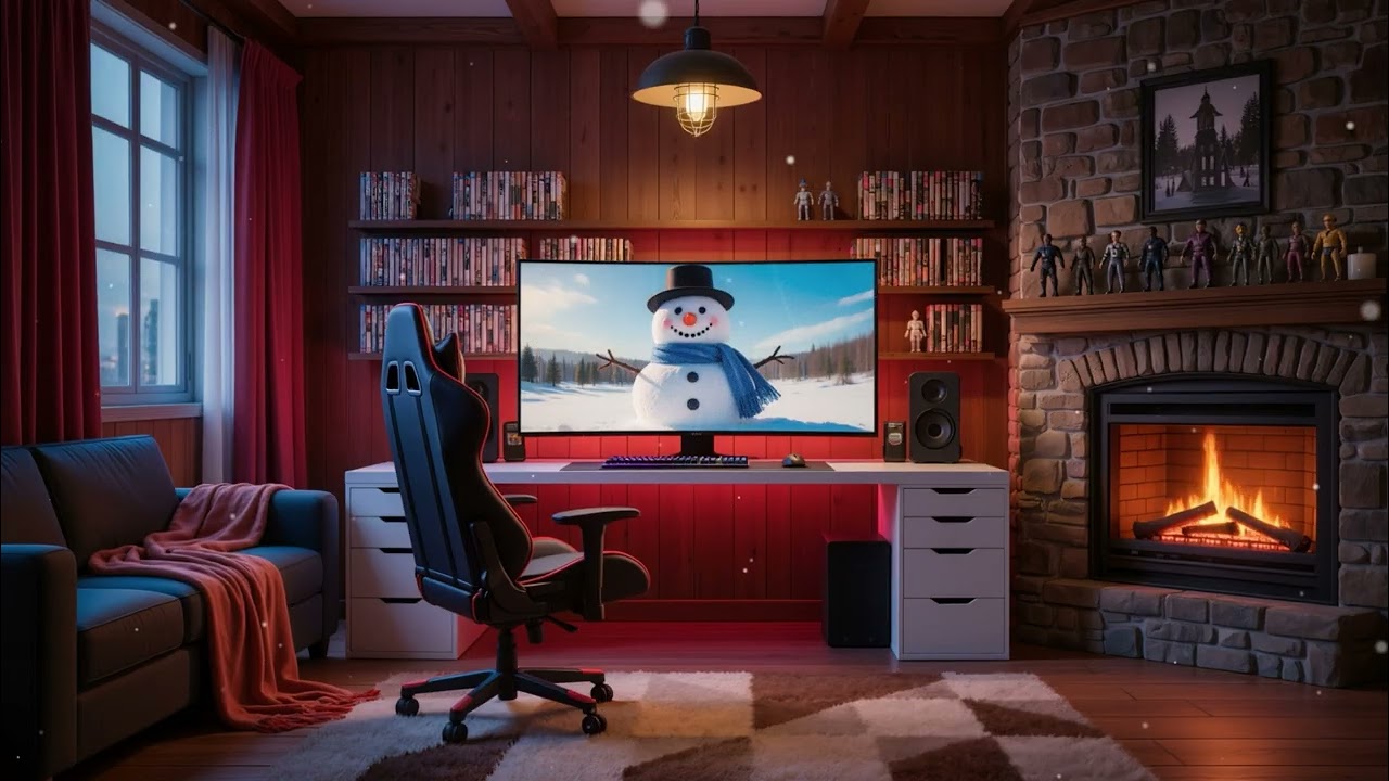 Relaxing 1 Hour Cozy Game Room Lo-fi Music for Studying, Work, or Relaxing