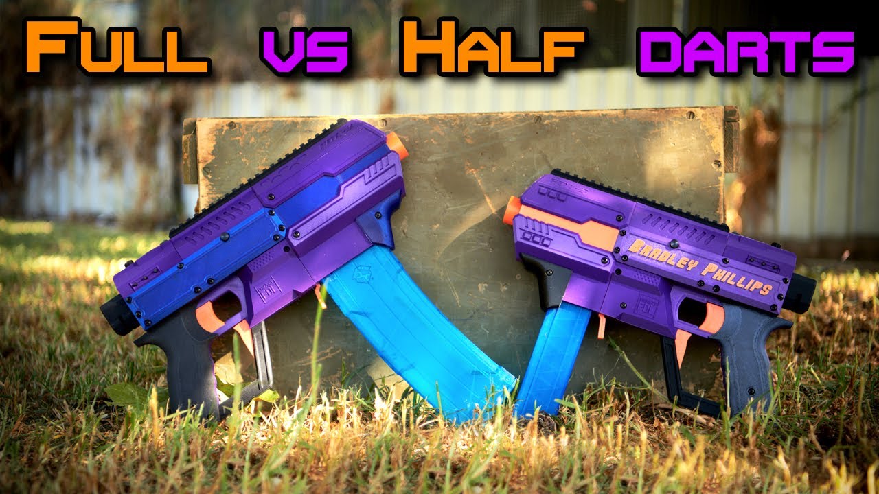[Comparison] Full Length vs Half Length Nerf Darts in Flywheel Blasters