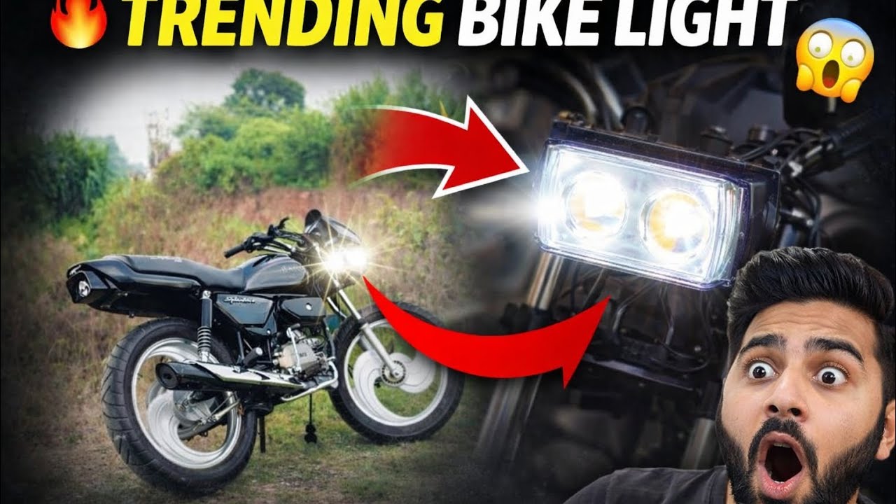 TRENDING BIKE LIGHT 🔥 | Night Power Test 😱 | Easy Install