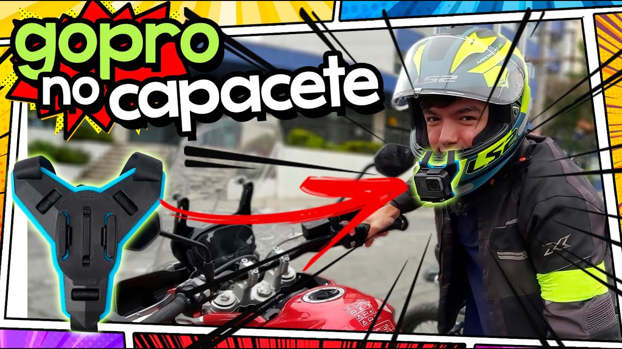 Suporte removível para GoPro no capacete. Funciona?