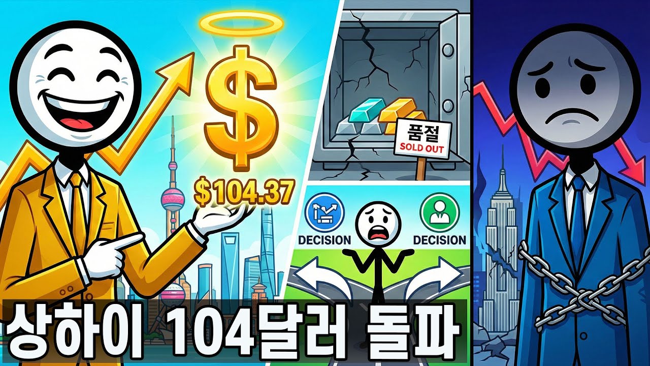 ⚠️ 상하이 104.37달러 돌파! 뉴욕의 가격 조작 폭로! 실물 은 품절 사태 속 스태커들이 지금 당장 결정해야 할 것들.
