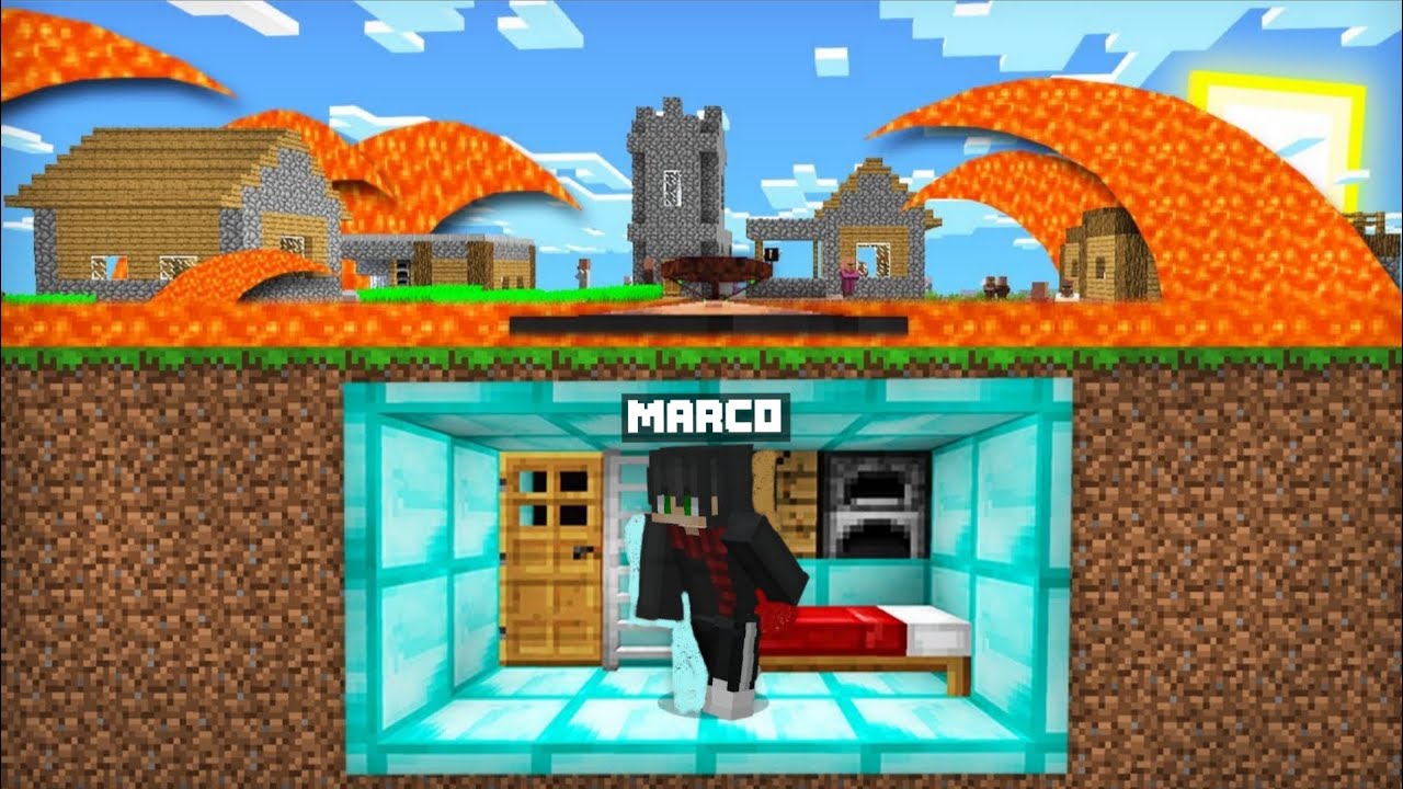 🌋BIZNING QISHLOQQA LAVALI SUNAMI KELDI! | UZBEKCHA MINECRAFT