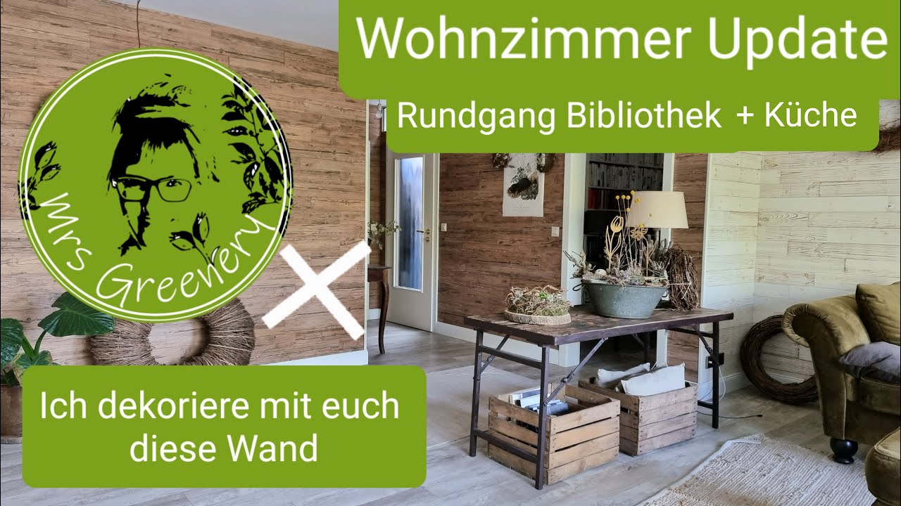 Wohnzimmer Update: ich dekoriere mit euch! Rundgang Bibliothek und Küche