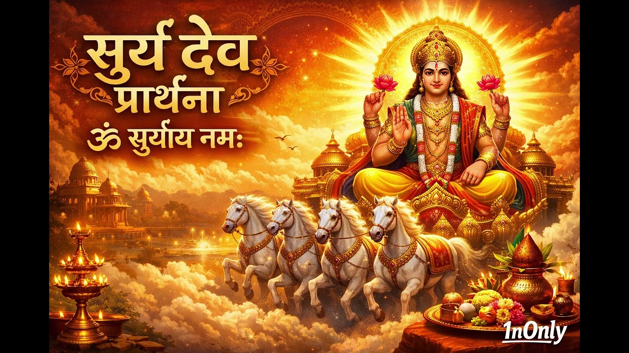 Surya Dev Prarthana ☀️ | Om Suryaya Namah Mantra | Sunday Special Surya Bhajan | 1nOnly