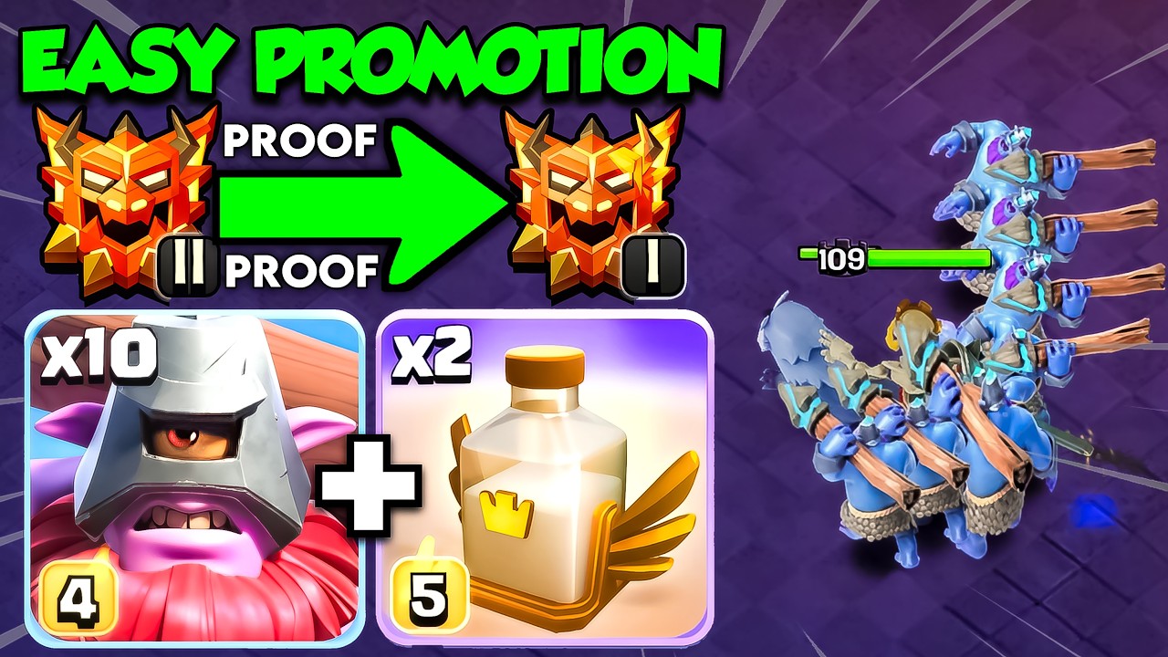 Easy Legend 1 PROMOTION with Thrower SPAM | best th18 attack strategy in clash of clans