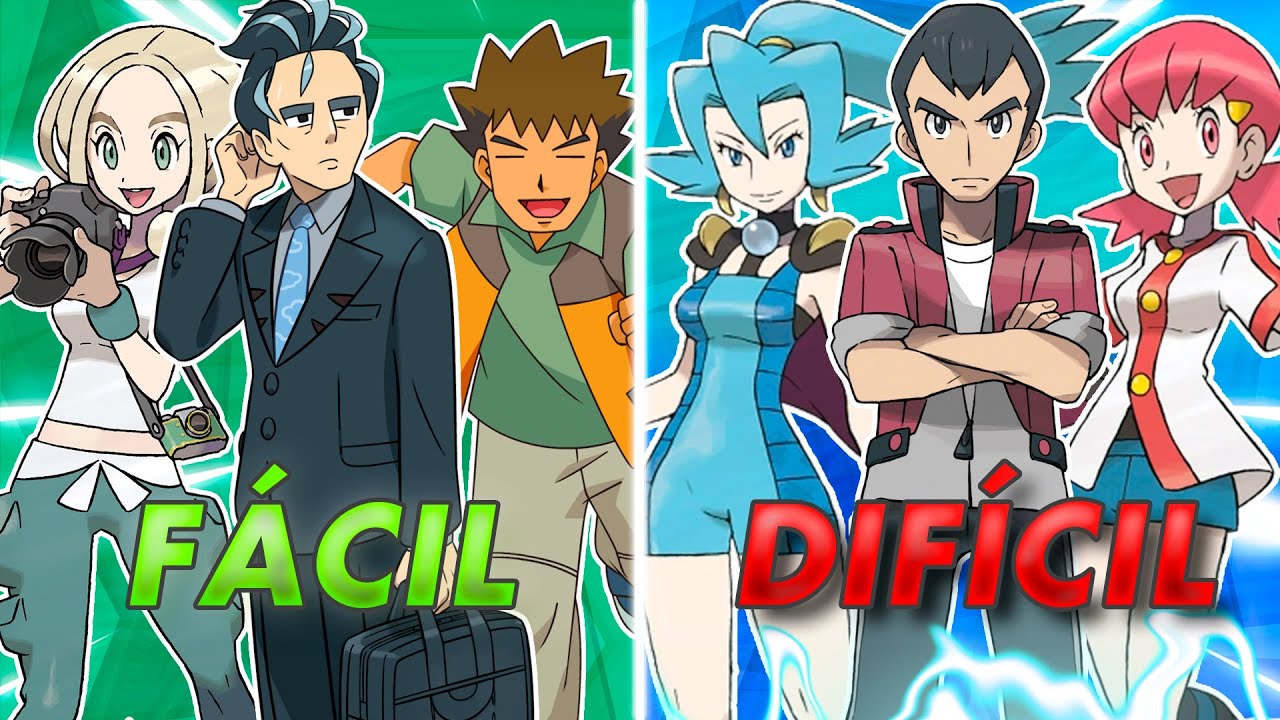 TOP 10 LÍDERES de GIMNASIO MÁS DIFÍCILES de Pokémon