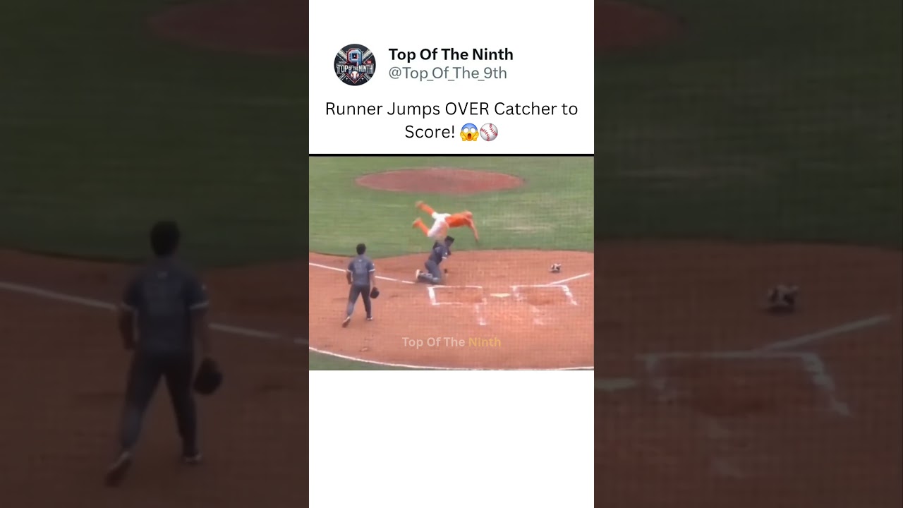 Unreal Jump Over the Catcher! 👀 #baseball