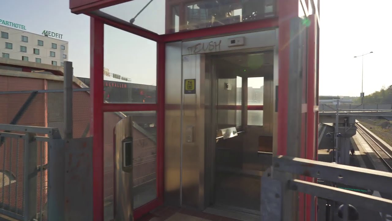 Sweden, Flemingsberg train station, ALT elevator